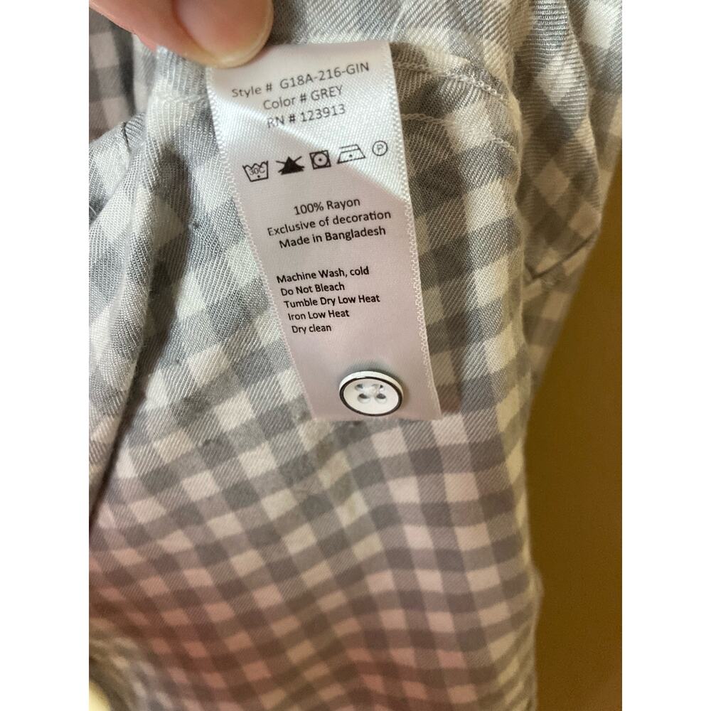 Jachs Girlfriend Chek Pattern Button Up Size M - image 6